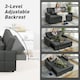image 4 of HOMCOM 2 Seater Sofa Bed, Convertible Pull Out Bed Settee, Charcoal Grey | Grey | Charcoal grey