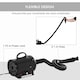 image 7 of PawHut 2800W Dog Hair Dryer Pet Grooming Blaster Blower Dryer 3 Nozzles, Black