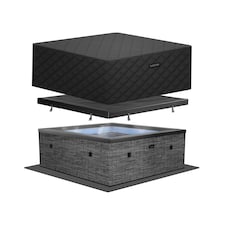 Wave Garda 6 Person Eco Foam Hot Tub, EnergySave Bundle, Flint Grey