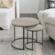 image 2 of Set Of 2 Round Nesting Tables Grey Grey