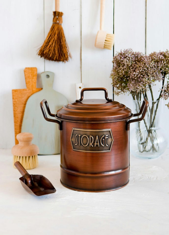 image 1 of Copper Kitchen Storage Bin