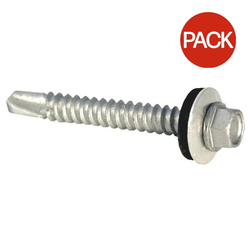 Picardy Self Drilling Roofing Screws (Pack Of 50) - Silver - 0.55 x 7cm