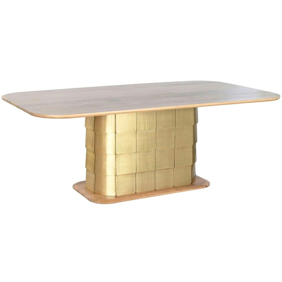 image 1 of Dining Table Home ESPRIT Golden Brass Mango wood 210 x 110 x 76 cm N/A