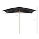 image 7 of Outsunny Wooden Garden Parasol Sun Shade Patio Umbrella Canopy Black