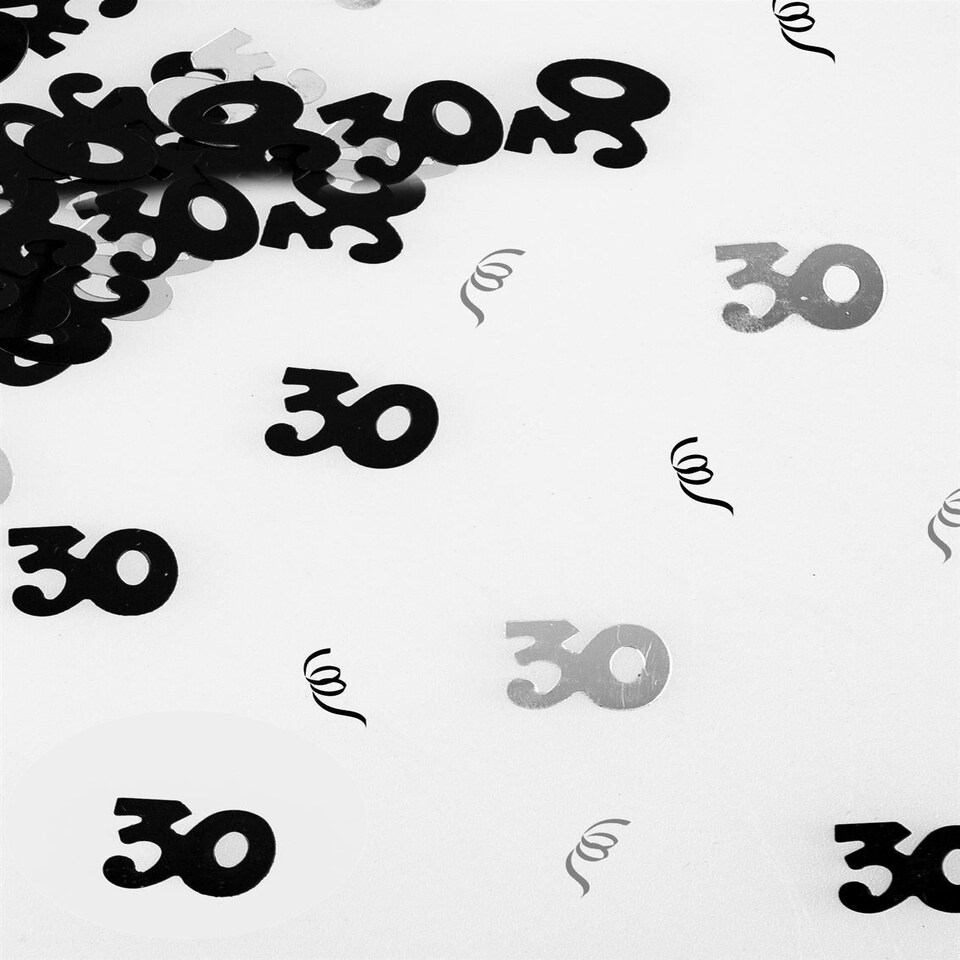 image 1 of 2x 14g 30th Black Happy Birthday Confetti