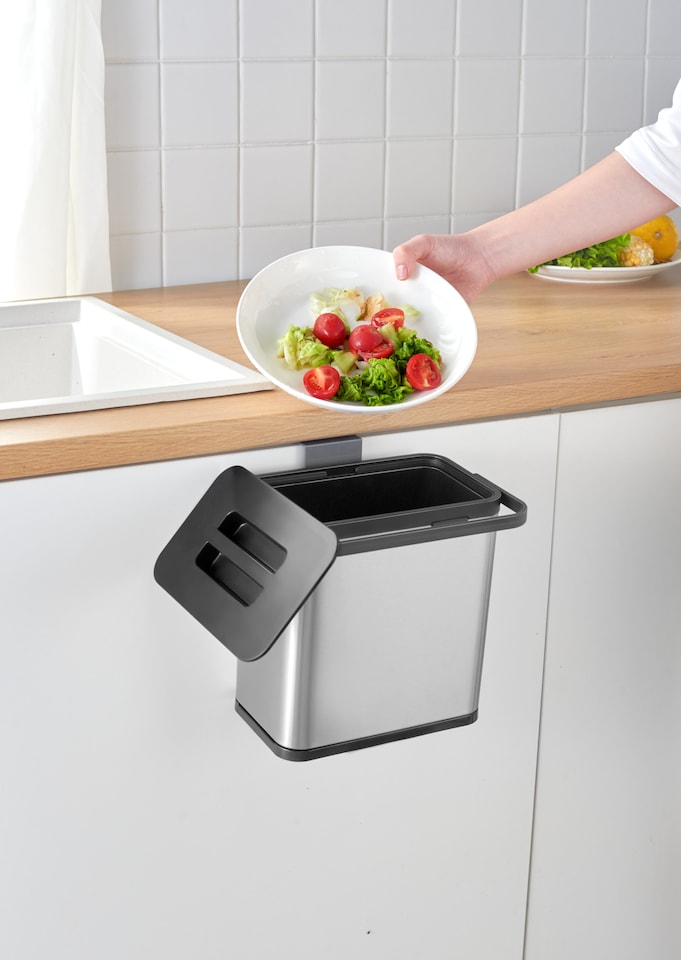 image 1 of EKO Puro Food Waste Caddy 3L Steel