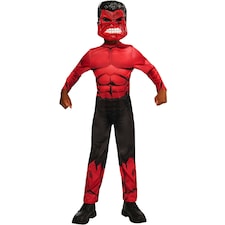 Hulk Childrens/Kids Costume Set - Red/Black - 7-8 Years 7-8 years