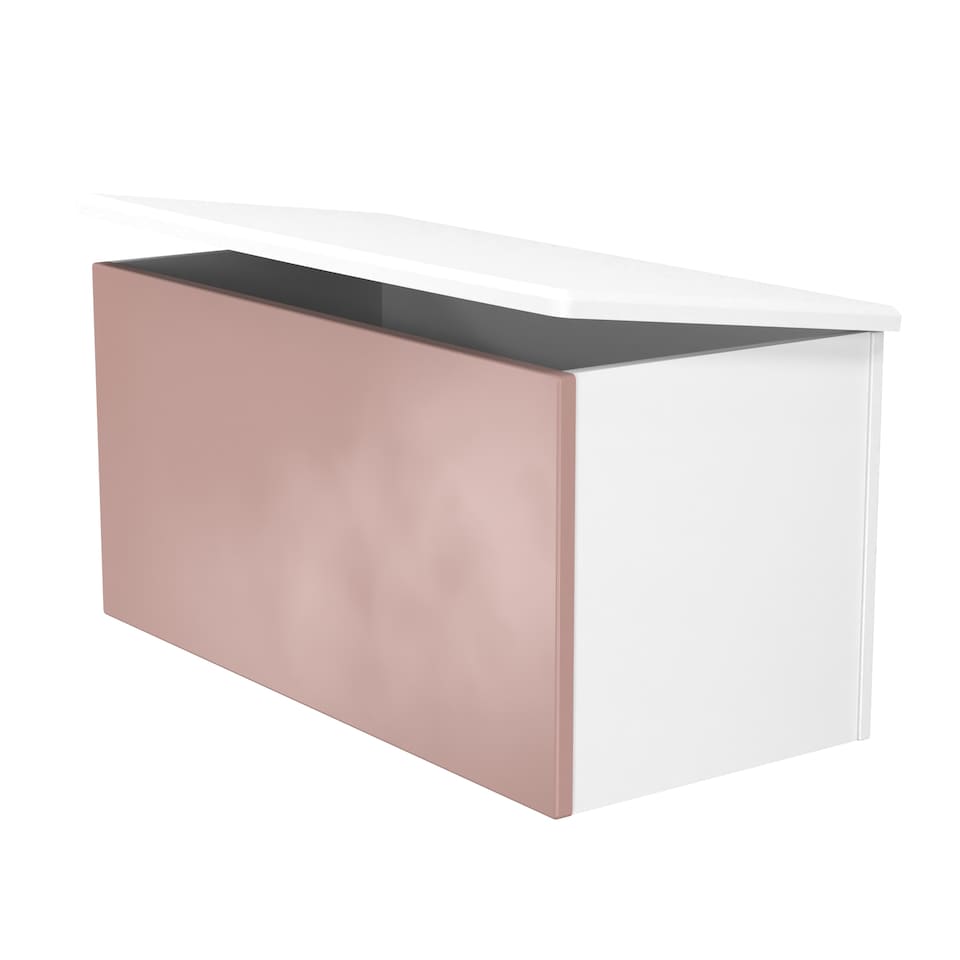 image 1 of Holborn Blanket Box / Chest in Kobe Pink & White (Ready Assembled) | Pink | Kobe Pink & White