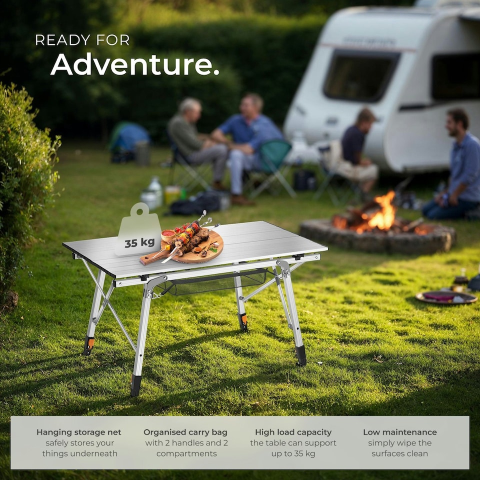 image 1 of Camping Table Tina - foldable, height-adjustable - Black