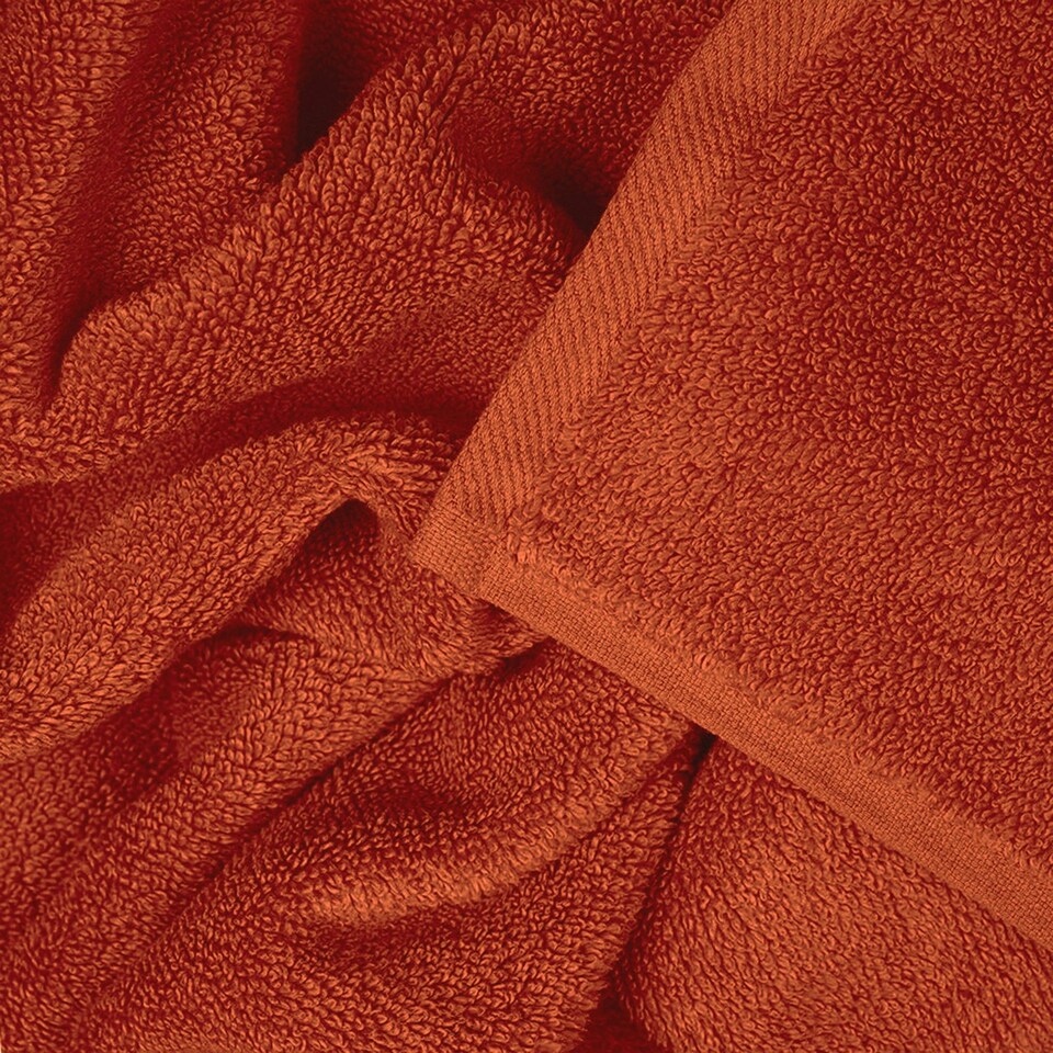image 1 of Luxury Zero Twist Egyptian Cotton Bath Towels 70 x 120cm - Pack of 2 | Orange | Terracotta | Bath towel