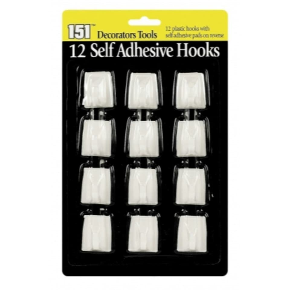 image 1 of Pack of 12 Self Adhesive Hooks