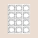 image 3 of Music Design 65mm Square Sticker sheet of 12