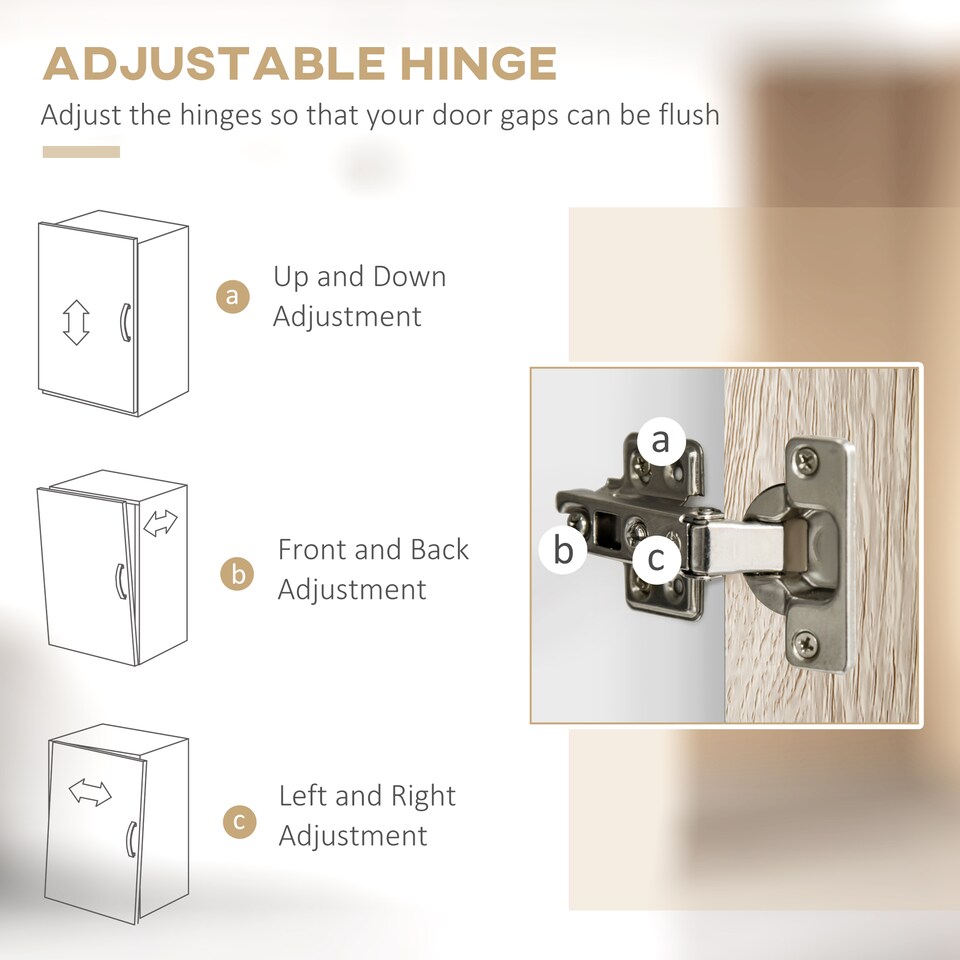 image 1 of HOMCOM Kitchen Cupboard Sideboard Storage Cabinet Unit with Counter Top, Adjustable Shelves, Drawers for Dining Room, Living Room