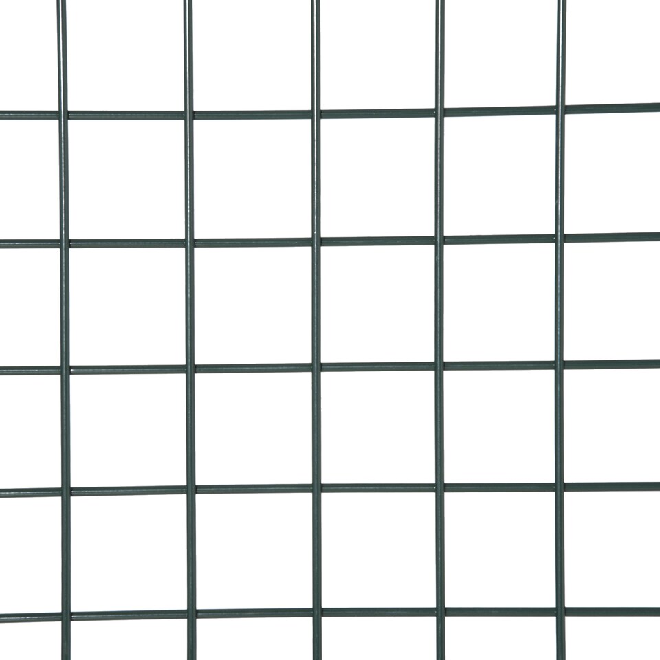 image 1 of HOMCOM Steel Garden Gate Security Barrier Mesh Fence w/ Lock, 97cm x 150 cm | Green | Emerald Green | 97 x 150 cm