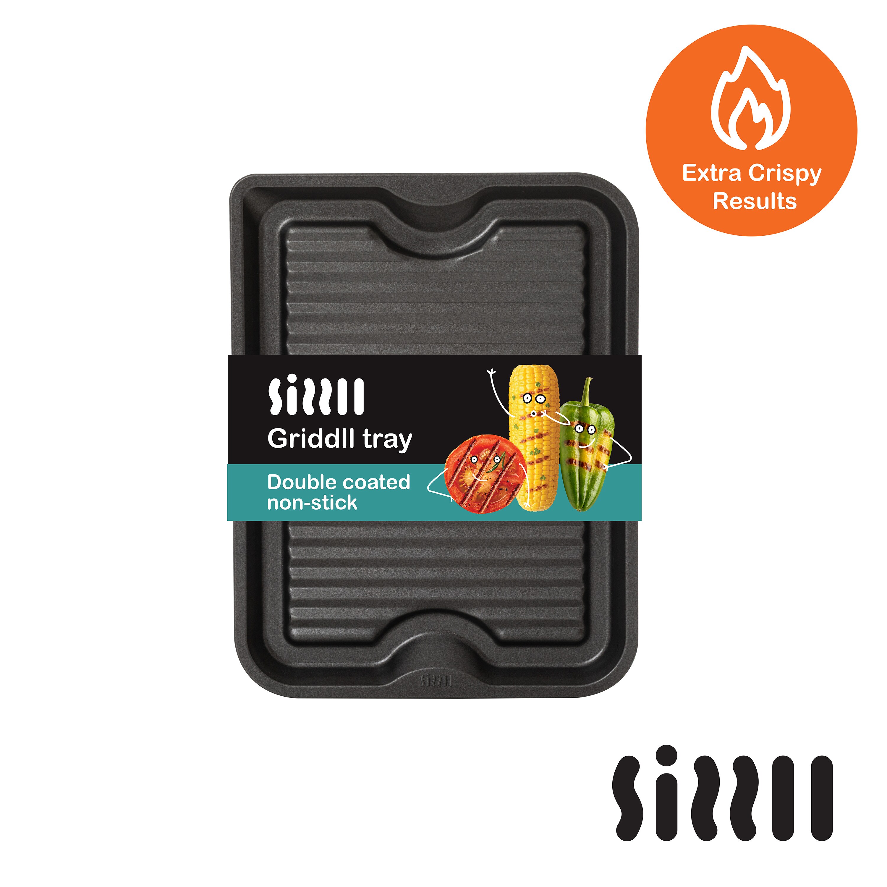 SIZZLL 39cm Oven Tray Premium Non-Stick Oven Pan Perfect Sizzle Dishwasher Safe Made in Britain