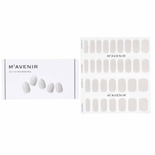 Nail Sticker (white) - # Pale Beige Nail - 32pcs White