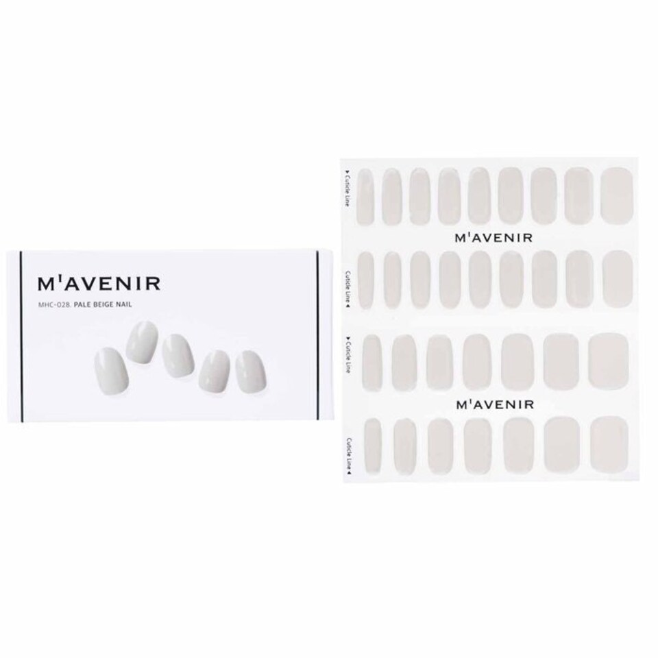 image 1 of Nail Sticker (white) - # Pale Beige Nail - 32pcs White