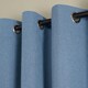 image 3 of OHS Woven Textured Blackout Eyelet Curtains, 66x72" - Blue