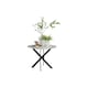 image 1 of Furniturebox Novara 100cm White Marble Effect Black Leg Table