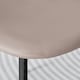 image 5 of Furniturebox 2x Corona Black Leg Cappuccino Beige Faux Leather Dining Chair