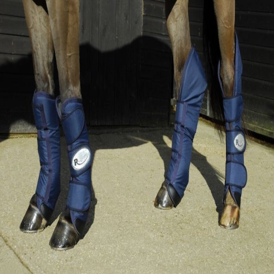 image 1 of Rhinegold Full Length Ripstop Travel Boots Blue | Size: Full
Colour: Navy Blue