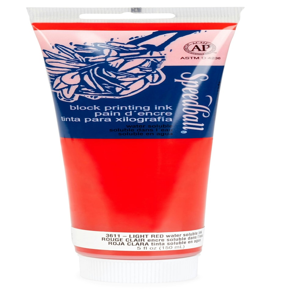 image 1 of Speedball Water-Soluble Block Ink, Light Red, 5oz