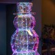 image 5 of 91cm DreamLights Iridescent Christmas Snowman with 400 White LEDs