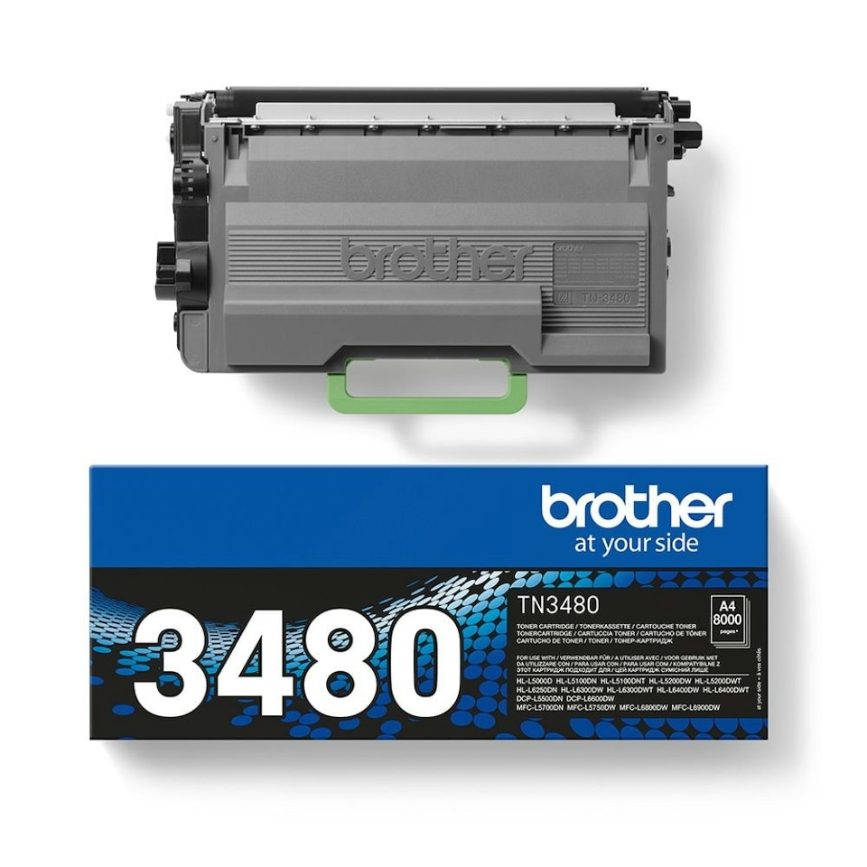 image 1 of Brother TN3480 Black Toner Cartridge Black | 5x Compatibe Brother TN3480 Black Toner Cartridges