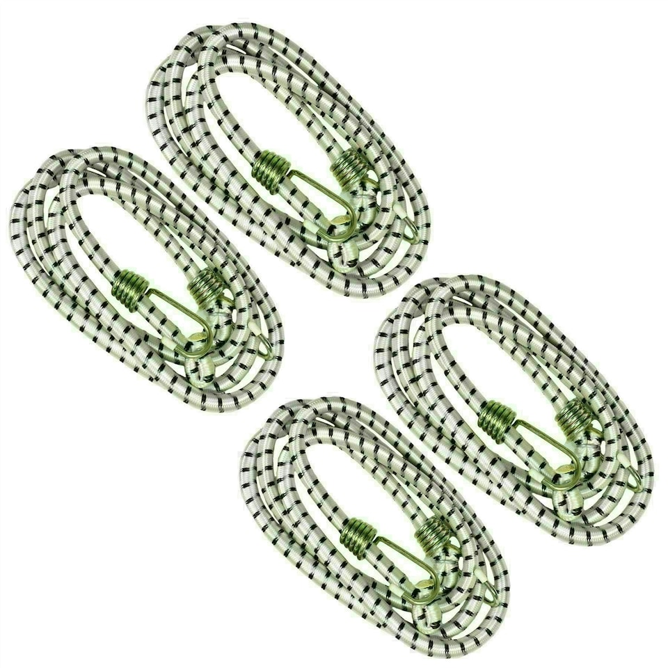 image 1 of 4pk Heavy Duty 72" 1.8 Metres Bungee Rope Strap Cord Tie Down Holder Hooks