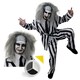 image 1 of Striped Ghost Costume Black | XL