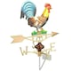 image 1 of Cockerel Chicken Hen Weather Vane Vain Wall Mount Gold House Roof Cast Iron