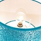 image 4 of Modern and Designer Bright Teal Glitter Fabric Pendant/Lamp Shade 25cm Wide