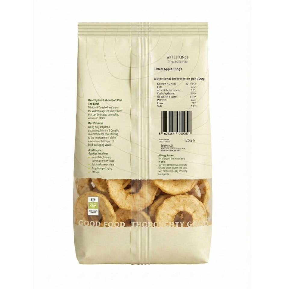 image 1 of Minton & Donello Apple Rings 6 x 125g | Multi