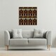 image 2 of Orange & Black Hieroglyphs (Canvas Print) 61 x 61 x 4cm