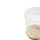 image 9 of Amelia Ribbed Glass Wooden Candle Holder Clear