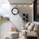image 4 of 13.5" Faux Slate Waterproof Indoor/Outdoor Wall Clock with Thermometer & Hygrometer