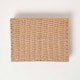 image 6 of Homescapes Set of 3 Natural Woven Rectangle Storage Trays Cream