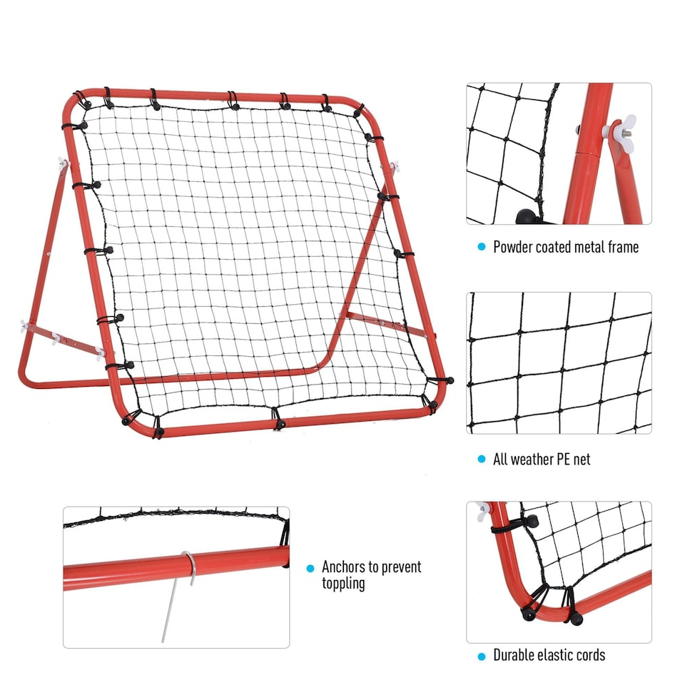image 1 of HOMCOM Rebounder Net Goal for Kids, Adults, Baseball, Football Training