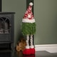 image 5 of 76cm Red and White Christmas Tree Standing Gonk with Snowflake Hat and Extendable Legs