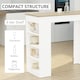 image 3 of HOMCOM Bar Table Coffee Table Kitchen Dining Table with 4-Tier Shelf Natural