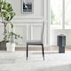 image 5 of Furniturebox Paloma 2x Grey Fabric Black Legs Dining Chair
