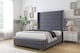 image 2 of Sloomy Sterling Steel Plush Bed Frame With Mattress With 50"  Upholstered Wingback Headboard 3' Single
