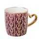 image 4 of Heart Handle Ceramic Mug with Gold Heart Handle 350ml | Pink | Rose Pink | 350ml | 1