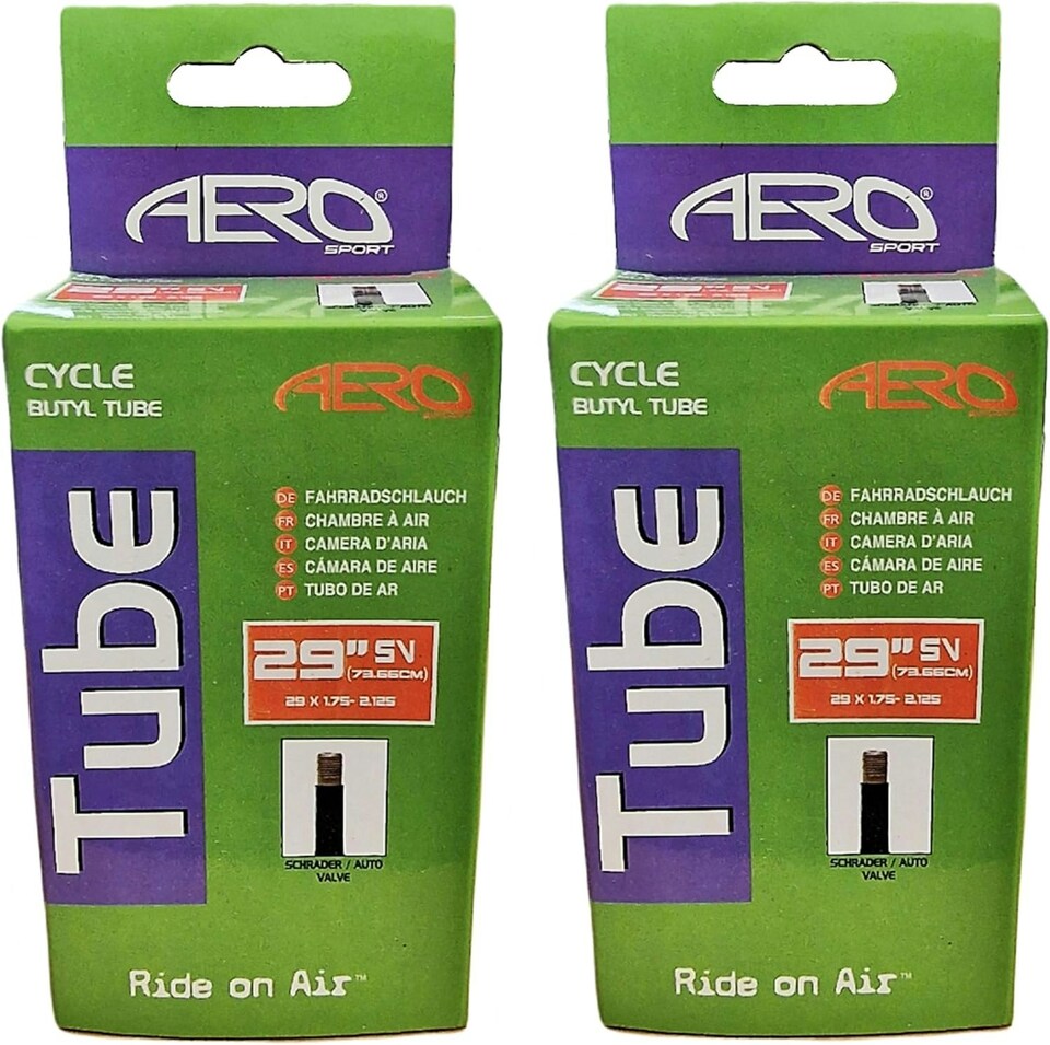 image 1 of AWE Set x 2 Butyl Rubber 29" MTB/E-Bike Inner Tube 29 x 1.75-2.125 Schrader Valve