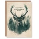 image 1 of Fathers Day Highland Stag Scottish Forest Dad Card