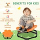 image 3 of AIYAPLAY Sensory Spinning Chair for Kids, for Balance, Coordination, Orange
