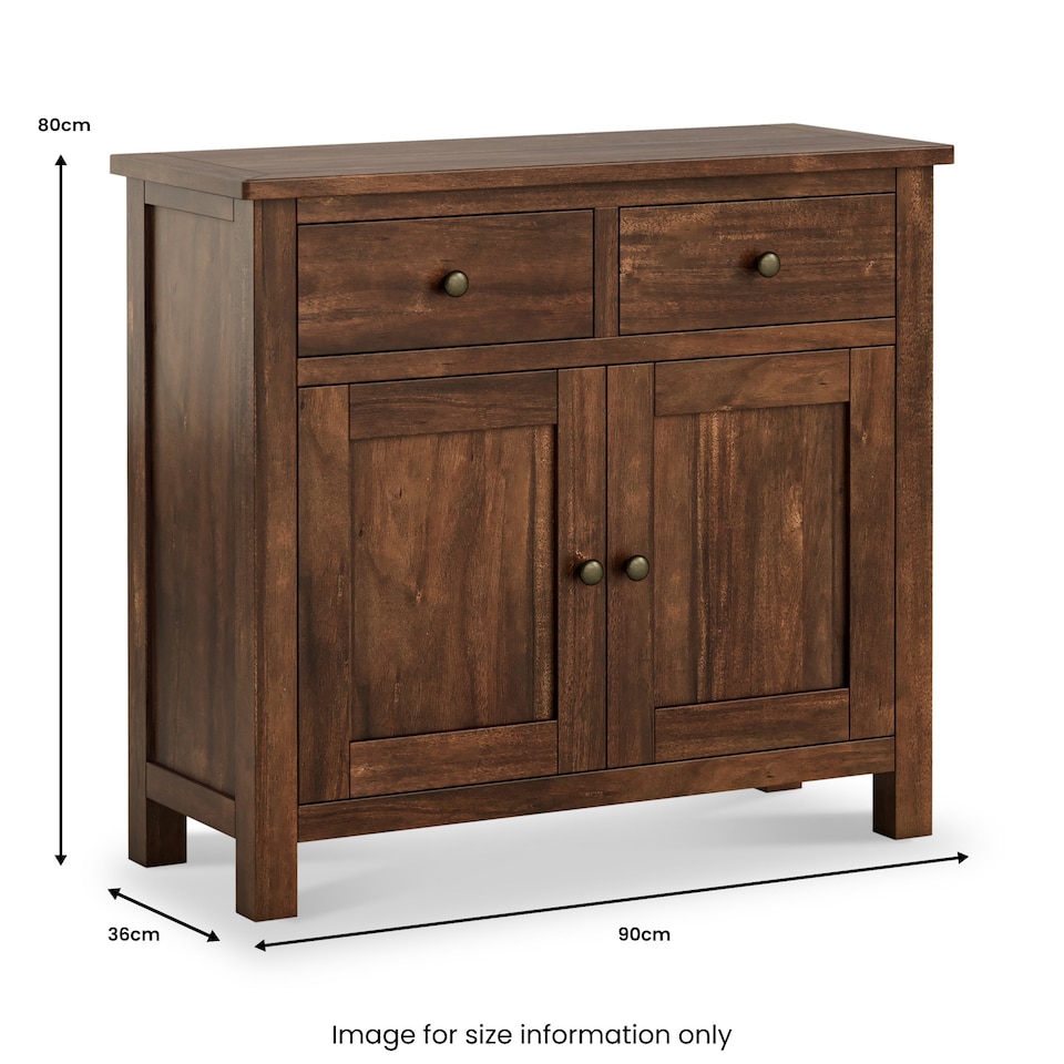 image 1 of Duchy Acacia Small Sideboard Cabinet - Fully Assembled By Roseland Furniture
