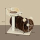 image 7 of PawHut Cat Tree with Scratching Post Bed Tunnel Toy Ball, 47cm, Dark Brown