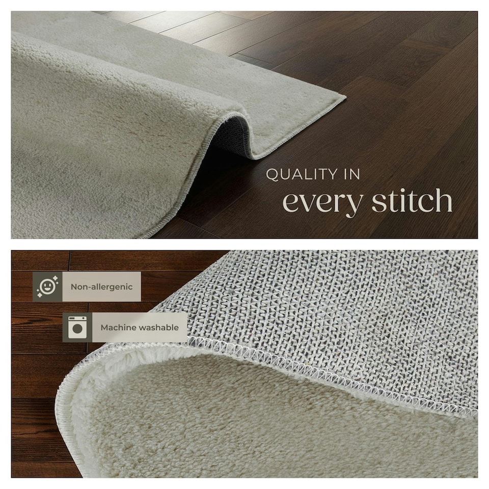 image 1 of Rug Zonelle - short pile and ultra-soft, rectangular or round Yellow | Sand | 160 x 230 cm