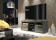 image 3 of TV Unit TV Stand Grey Gloss Media Console Sideboard Storage Cabinet 145cm